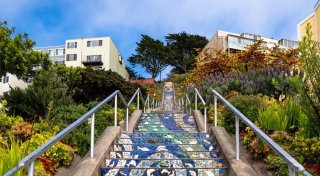 In San Francisco lohnt das Treppensteigen