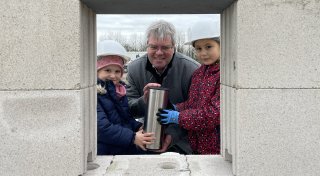 Kinder eröffnen Neubauprojekt von OGS und Kita in Borchener Ortsteil