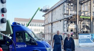 Technisches Hilfswerk übt am Heisingschen Haus in Paderborn