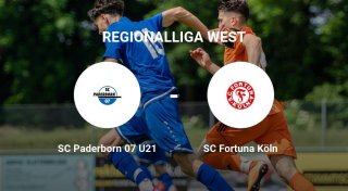 SC Paderborn 07 U21 gegen SC Fortuna Köln trennen sich unentschieden