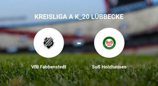 Das Team des VfB Fabbenstedt gegen den SuS Holzhausen trennen sich unentschieden