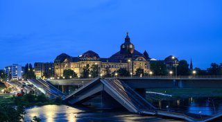 Eingestürzter Teil der Carolabrücke wird komplett abgerissen