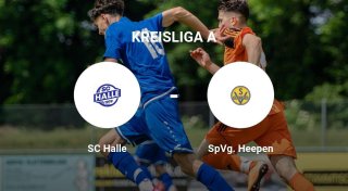 SpVg. Heepen im Match gegen SC Halle um Längen besser