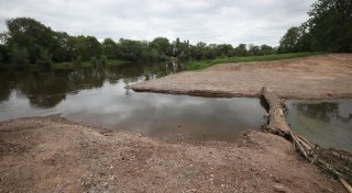 Endlich zusammen: Der Lohbuschteich in Bad Oeynhausen ist dauerhaft mit der Weser verbunden
