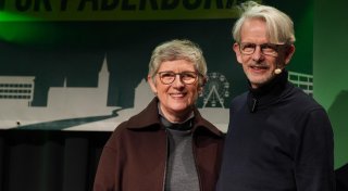 Grüne NRW-Spitzenkandidatin Haßelmann kritisiert in Paderborn Merz und Linnemann