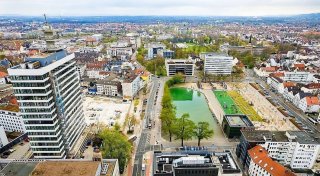 Ein See auf dem Bielefelder Kesselbrink? Das halten die „NW“-Leser von der Idee