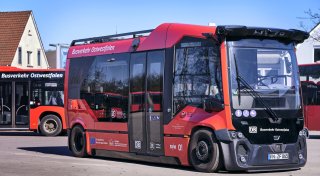 Exklusive Fotos: Erster autonom fahrender Bus wird in Herford vorgestellt