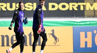 Erstes Training mit allen Spielern und einem Torwart-Duell