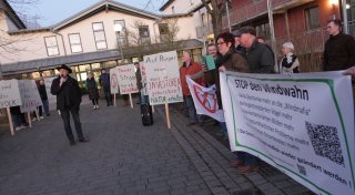 Protest gegen den weiteren Ausbau der Windkraft in Lichtenau