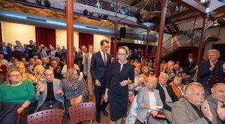 Wahlkampf-Endspurt: Ministerpräsident Hendrik Wüst in Bielefeld