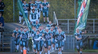 Footballer der Bielefeld Bulldogs gegen Minden vor Rekordkulisse