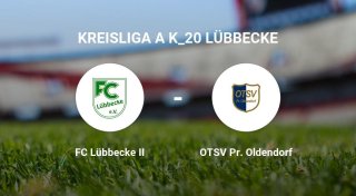 Das Spiel zwischen dem FC Lübbecke II und dem OTSV Pr. Oldendorf endet unentschieden