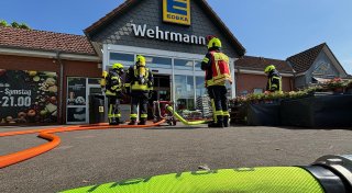 Supermarkt in Enger nach Brand wieder geöffnet