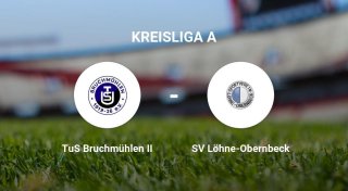 Das Spiel zwischen dem TuS Bruchmühlen II und dem SV Löhne-Obernbeck endet unentschieden