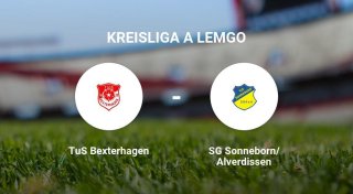 Das Spiel zwischen dem TuS Bexterhagen und der SG Sonneborn/Alverdissen endet unentschieden