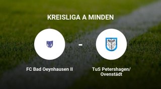 Das Team des FC Bad Oeynhausen II gegen den TuS Petershagen/Ovenstädt trennen sich unentschieden