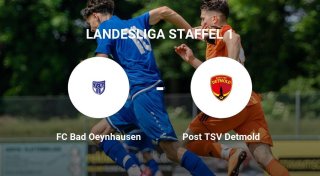 FC Bad Oeynhausen bietet Post TSV Detmold Paroli