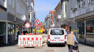 Baustelle erreicht Bad Oeynhausens Einkaufszone