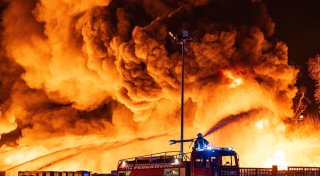 Großbrand im Münsterland - Firmenhallen zerstört