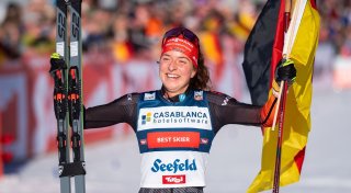 Starker Spurt: Kombiniererin Armbruster gewinnt