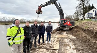 Baustelle auf dem Bad Oeynhausener Weserradweg: Dritter Bauabschnitt hat begonnen