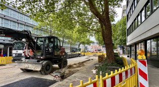Ampeln bleiben schwarz: Bagger verursacht Stromausfall in der Bielefelder Innenstadt