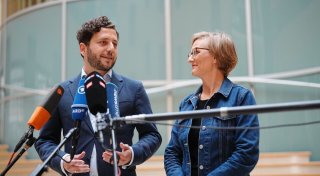 Brantner und Banaszak wollen Grüne in Bundestagswahl führen