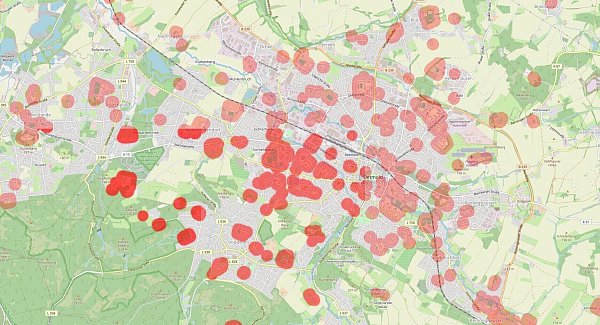 In Detmold ist das Kiffen zum Beispiel an der Brunnenwiese verboten. - © Bubatzkarte/bubatzkarte.de