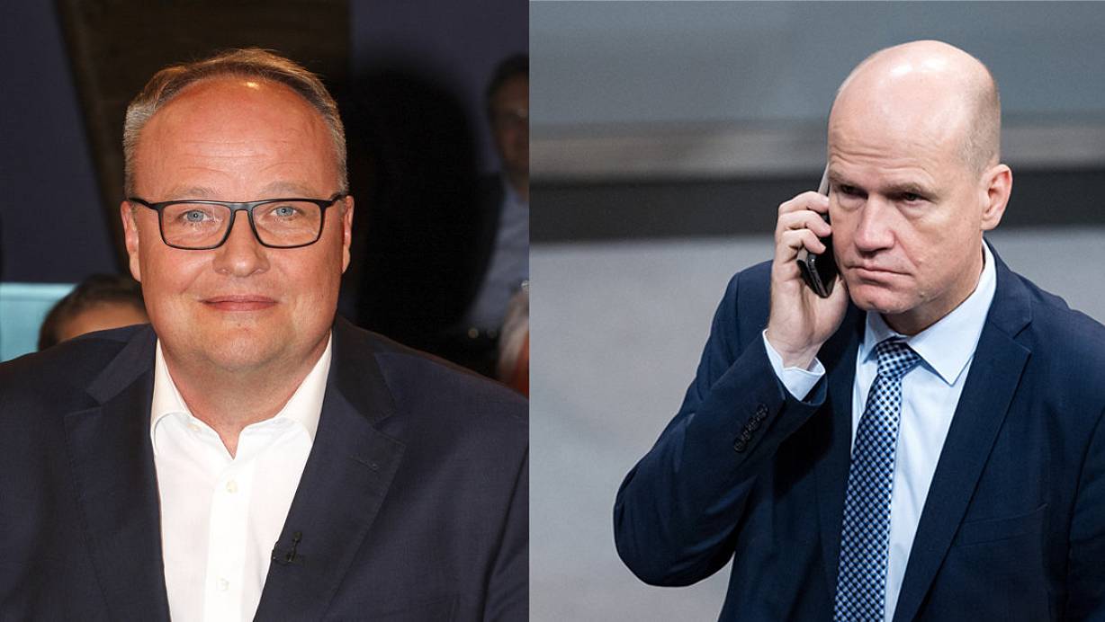 Vom Hackerangriff betroffen: ZDF-Moderator und geb&uuml;rtiger Ostwestfale Oliver Welke sowie  Ralph Brinkhaus aus G&uuml;tersloh, Vorsitzender der CDU/CSU-Bundestagsfraktion. | &copy; picture-alliance / dpa (Montage NW)