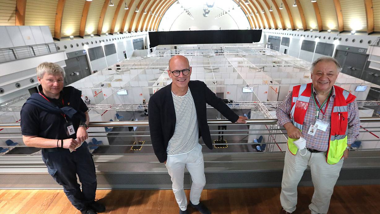 Die Verantwortlichen des Impfzentrums: Ingo Schlotterbeck, Ingo Nürnberger und Theodor Windhorst. | © Wolfgang Rudolf