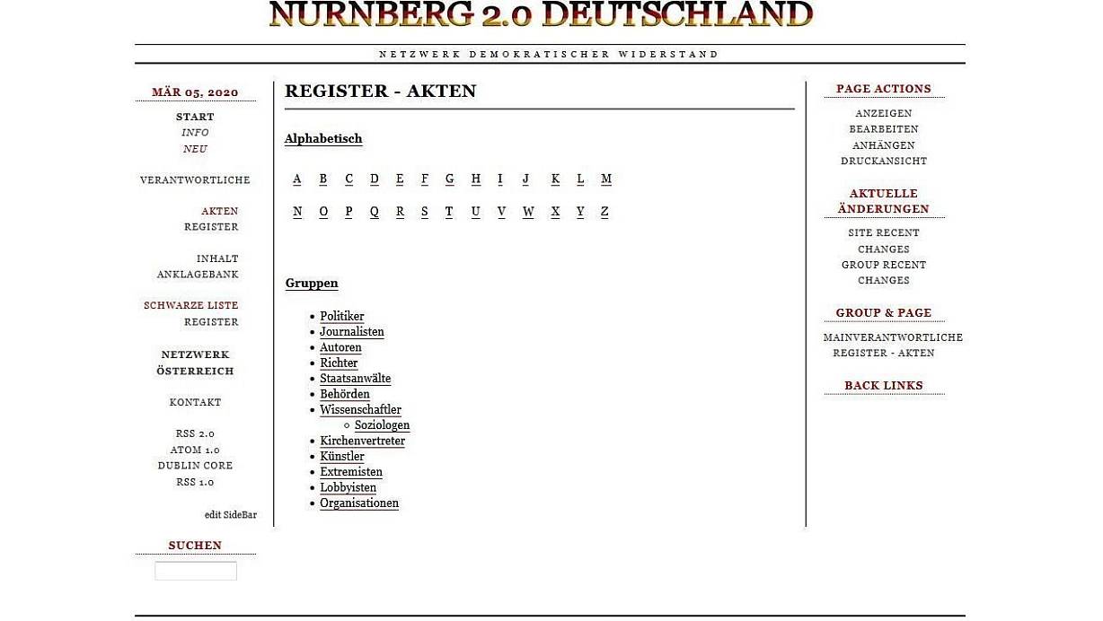 Solche Feindeslisten von Rechtsextremen sind im Internet leicht zu finden und einzusehen | © Frank Hartmann