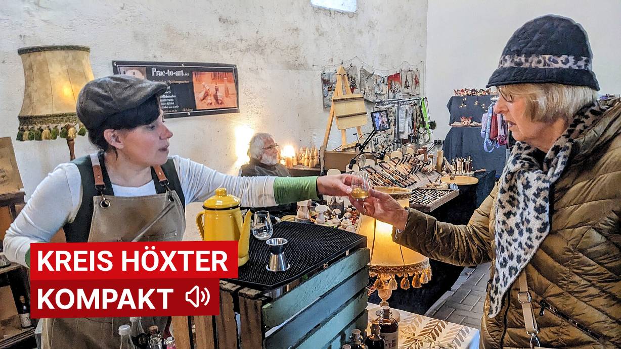 Bei diesem Stand auf dem Herbst-Cocktail in Beverungen-Wehrden darf auch gerne erst mal probiert werden. | © Neue Westfälische