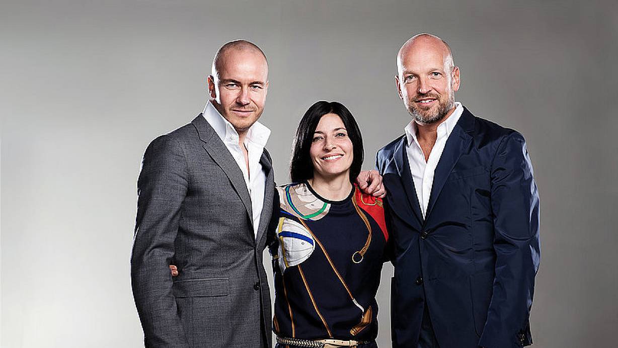 Neuer Chef: Der Gütersloher Ex-Bertelsmann-Vorstand Markus Schmedtmann (rechts) führt Flyeralarm zusammen mit Thorsten Fischer und Tanja Hammerl. |