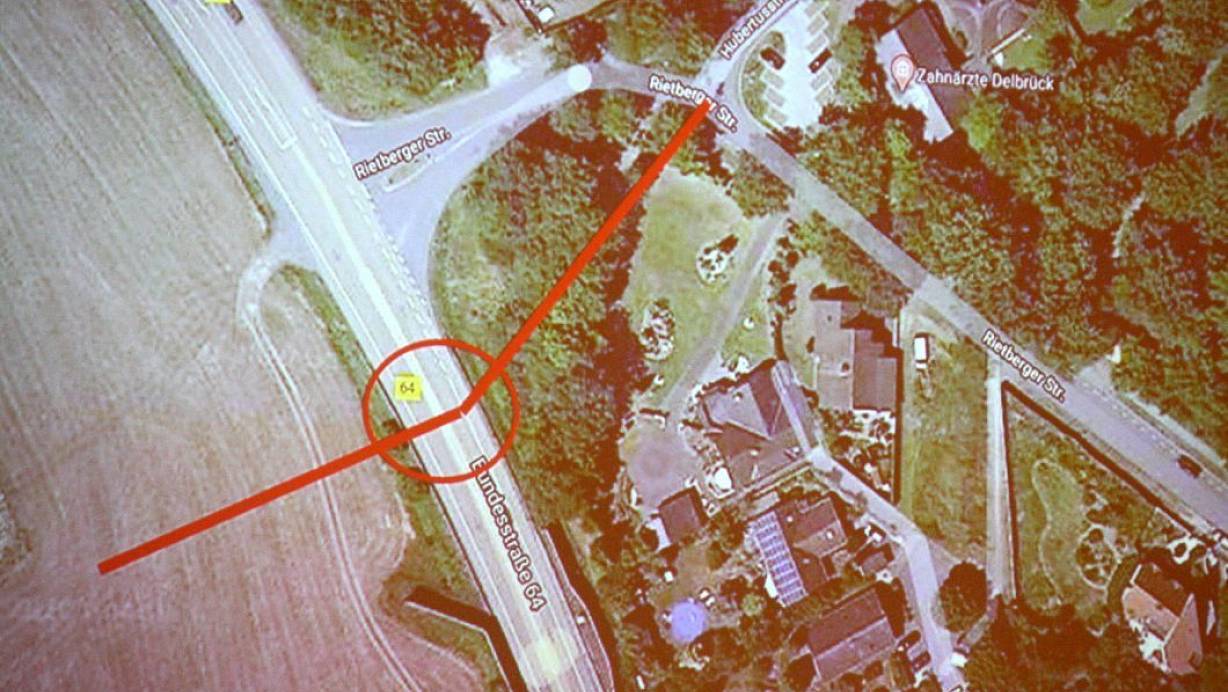 Von der Hubertusstraße aus soll der Tunnel zum Neubaugebiet Lerchenweg unter der Bundesstraße gegraben werden, wie diese Illustration der Stadt Delbrück zeigt. | © Regina Brucksch