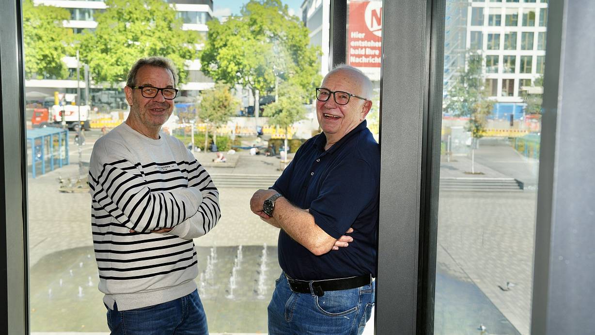 Gerd-Jürgen Rieckmann-Kreye (r.) ist mit 82 Jahren der älteste Teilnehmer der Sommergespräche mit NW-Redakteur Stefan Brams. | © Peter Unger