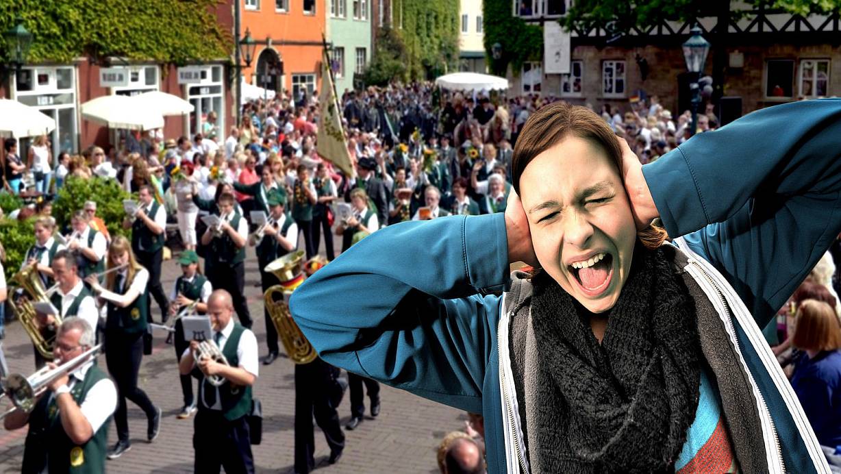 Für ein Schützenfest müssen Nachbarn eine Ausnahme machen und den Krach hinnehmen. | © Andreas Frücht, DPA/Montage: Andreas Frücht