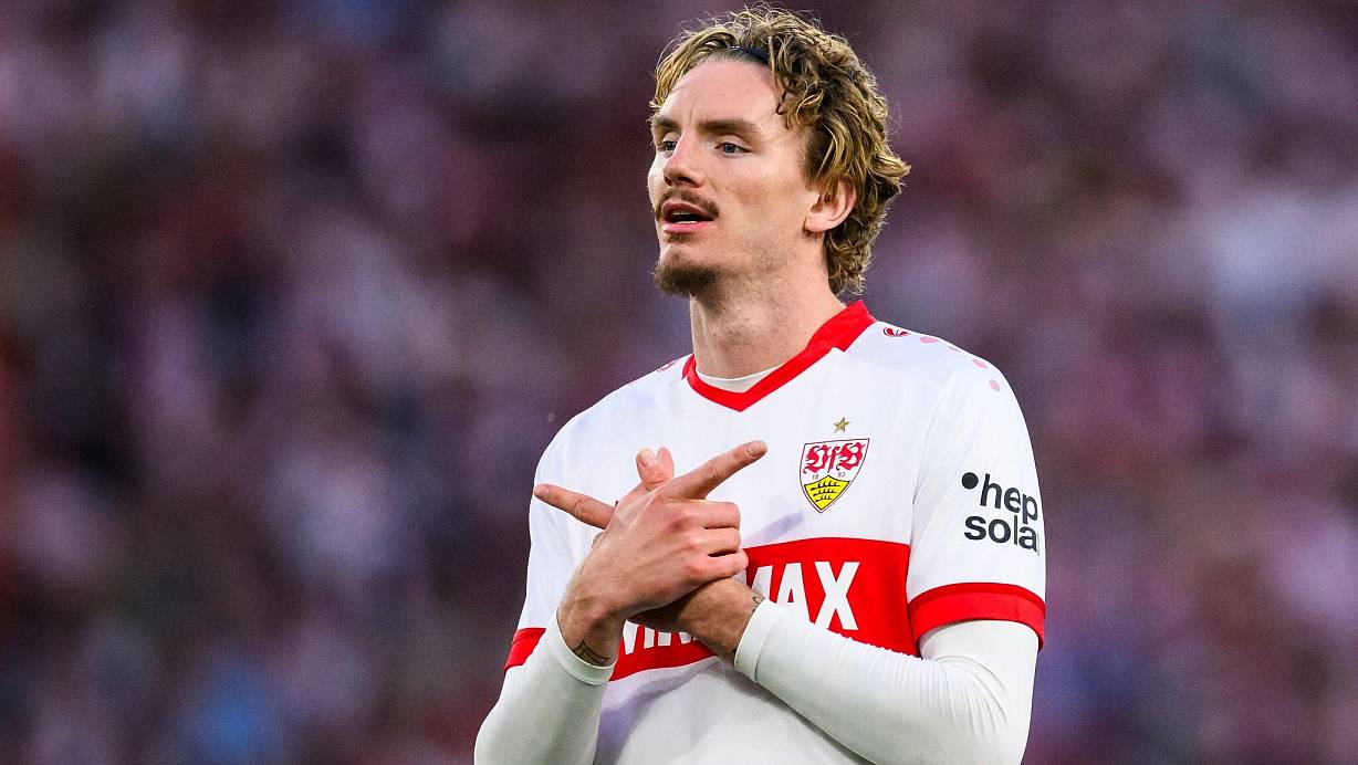 Nick Woltemade nimmt Abschied vom VfB Stuttgart und spielt nun für Newcastle United. (Archivbild) | © Tom Weller/dpa