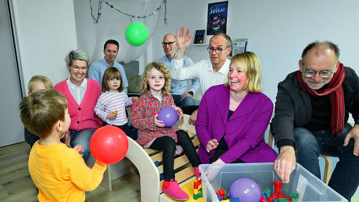 Die Stadtwerke und die von Laer Stiftung stellen Kita Werksgarten vor nahe der Stadtwerke vor. | © Barbara Franke