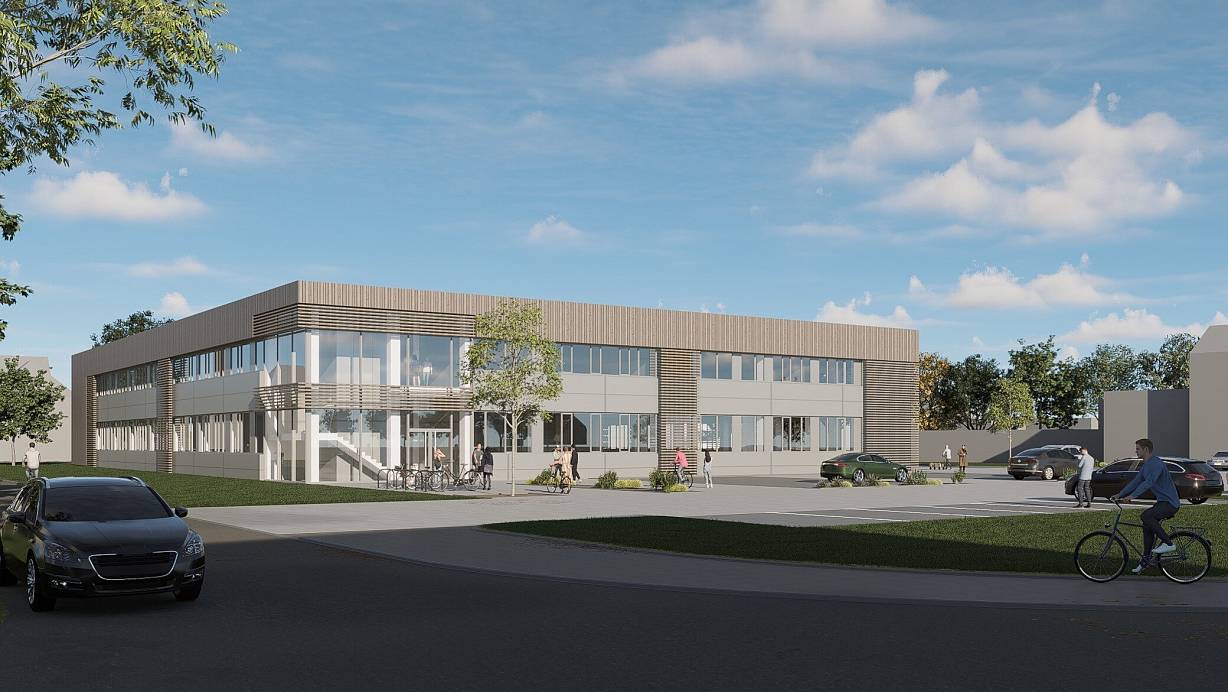 Die Lehrfabrik ist in der aktuellen Planung 15 Meter kürzer und 1,50 Meter flacher. | © Zeus