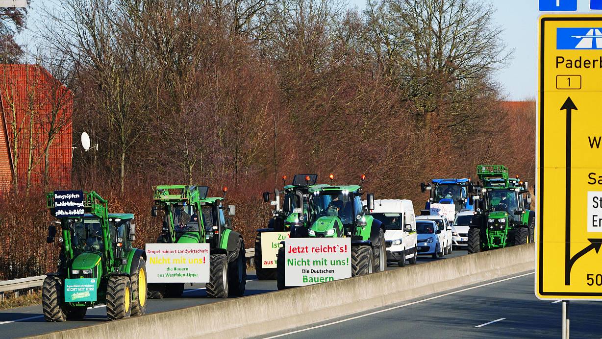 Die Protestfahrt auf der B1 war nur der Auftakt der Aktionswoche des WLV. Weitere Veranstaltungen folgen in den nächsten Tagen. | © Ralph Meyer