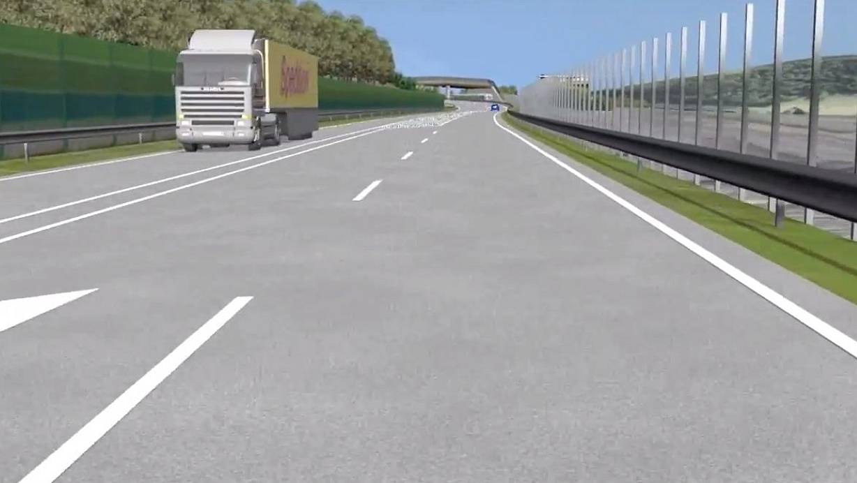 In einer Simulation können Interessierte den B 64-Neubau bei Godelheim schon einmal am Computer befahren. | © Wiederer Ingenieurbüro