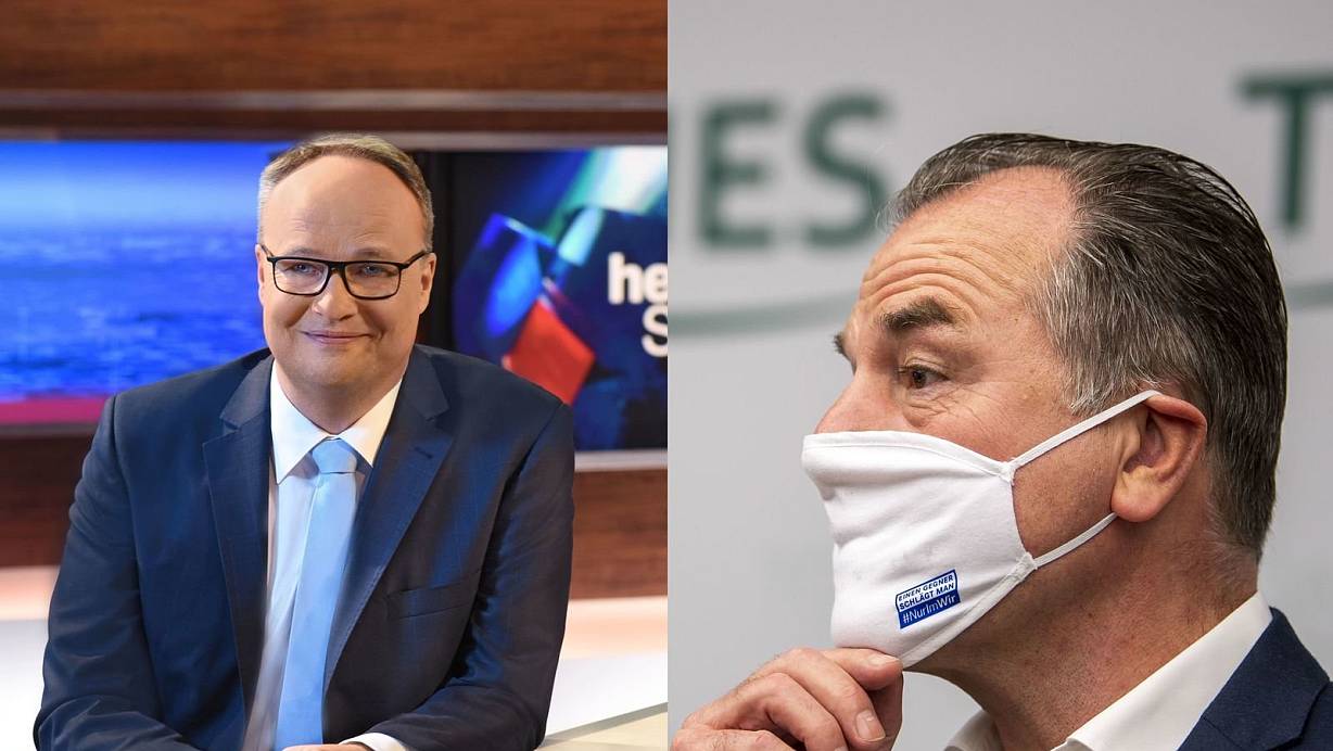"Heute Show"-Moderator Oliver Welke (l.) und Fleischkonzern-Chef Clemens Tönnies. | © picture alliance