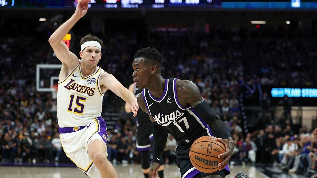 Schröder (rechts) ist zuversichtlich für die Saison bei den Sacramento Kings. (Archivfoto) | © Sara Nevis/AP/dpa