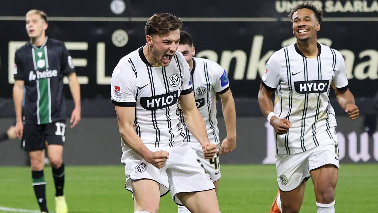 Lukas Petkov erzielt das 1:0 und war mit bester Mann auf dem Platz. | © Sebastian Bach/Fußball-News Saarland/dpa