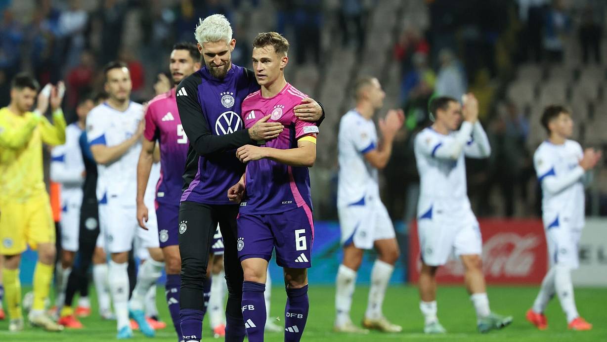 Andrich (links) und Kimmich haben sich über die Nationalmannschaft angefreundet. (Archivfoto) | © Christian Charisius/dpa