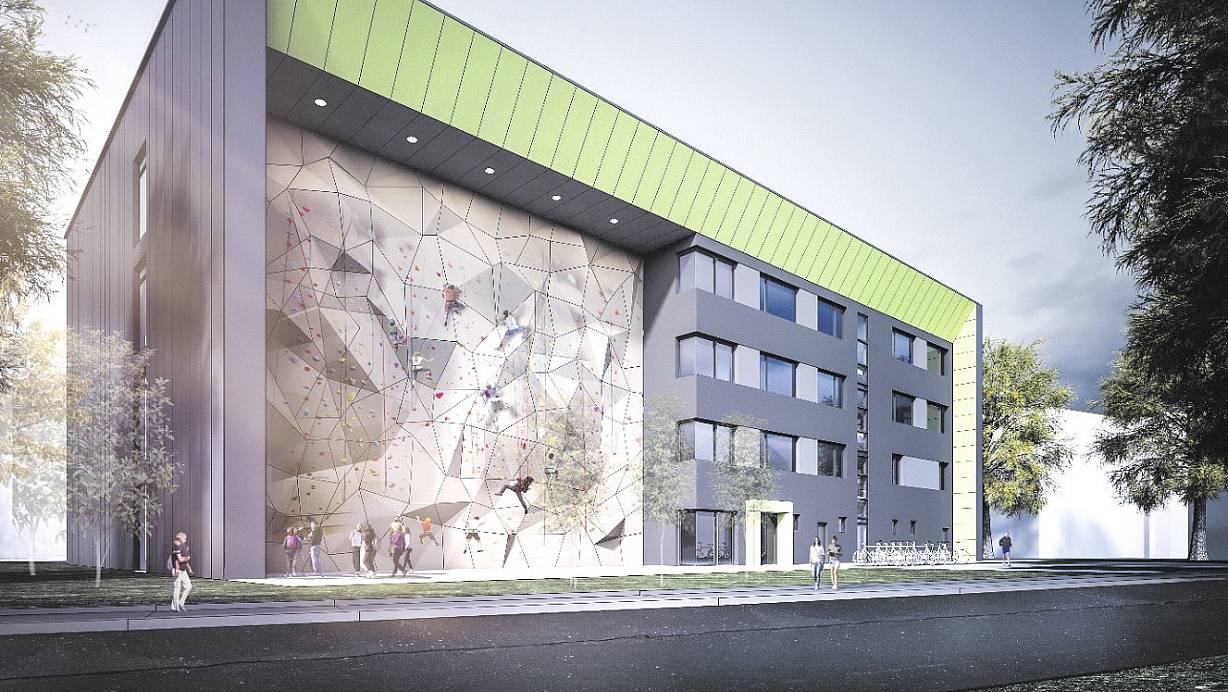 Spektakulärer Neubau: Auf dem GAB-Gelände an der Meisenstraße plant der DAV sein neues Kletterzentrum - heute ist erster Spatenstich. Ob die Außenkletterwand kommt, ist noch offen. | © DAV