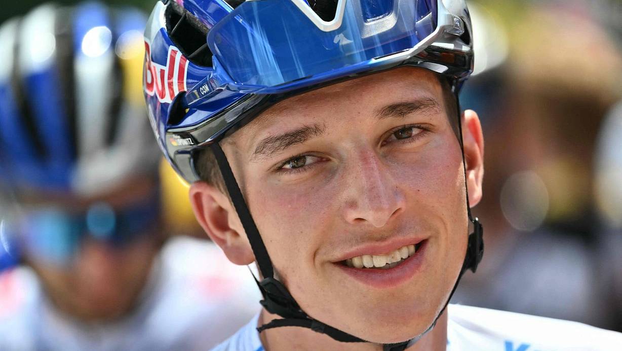 Der deutsche Radprofi Florian Lipowitz. | © Marco Bertorello/AFP/dpa