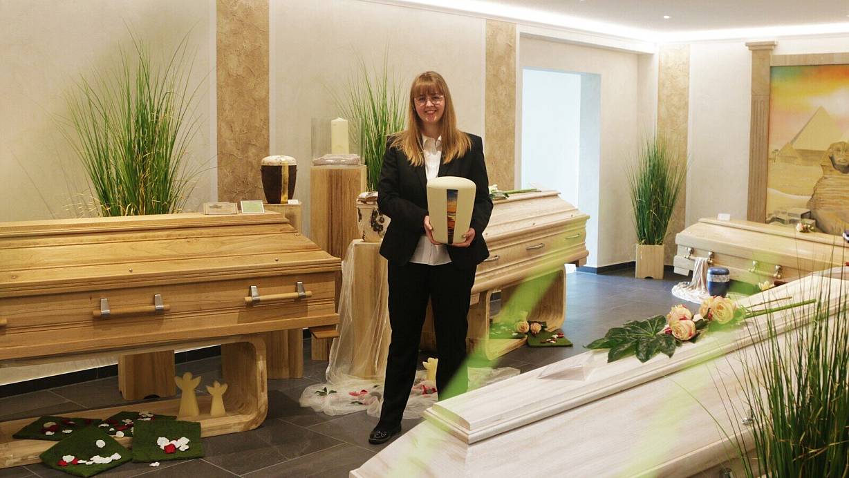 In der Trauerhalle finden die Trauerfeiern statt. | © Jessica Eberle