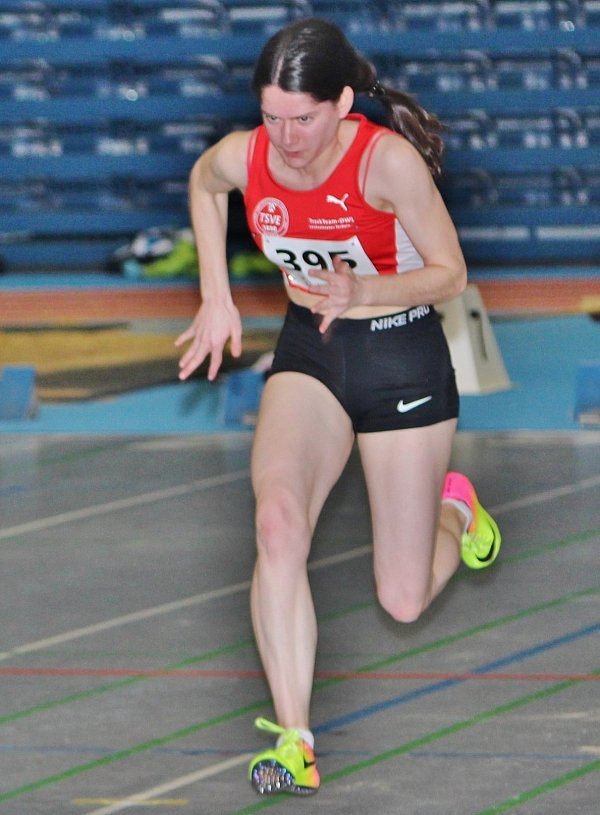 In Form: Sprinterin Kathrin Grenda vom TSVE. - © Claus-Werner Kreft