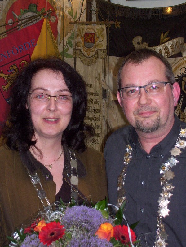 Erfolgreich: Volksschützenkönigin Dorothee Evers und Volksschützenkönig Konrad Renner. - © Privat